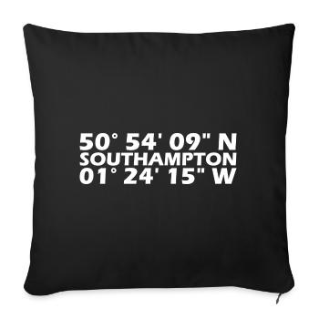 Southampton Coordinates - Sofa pillowcase 17,3'' x 17,3'' (45 x 45 cm) - black - Front