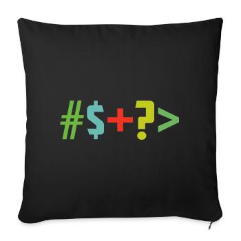 Special character - Sofa pillowcase 17,3'' x 17,3'' (45 x 45 cm) - black - Front