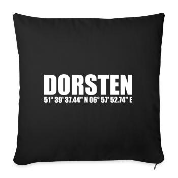 Dorsten Koordinaten - Sofakissenbezug 45 x 45 cm - Schwarz - Vorne