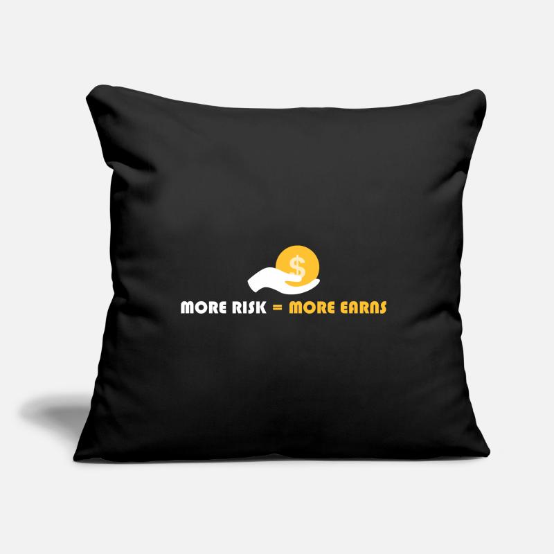 plus de risque = plus de rendement Housse de coussin décorative 45 x 45 cm
