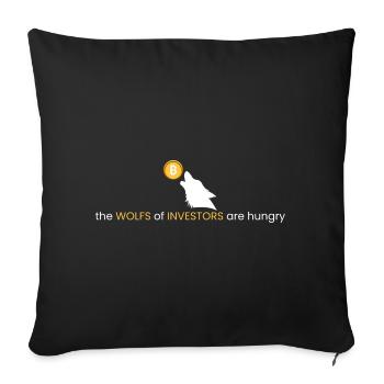 loups affamés des investisseurs - Housse de coussin décorative 45 x 45 cm - noir - Devant