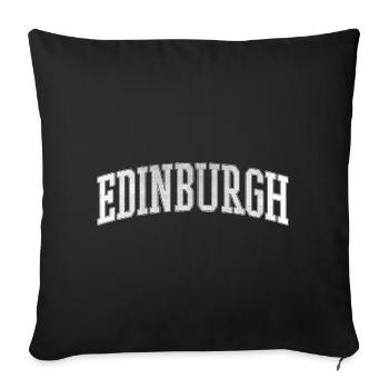 Edinburgh Varsity Bow Font - Sofa pillowcase 17,3'' x 17,3'' (45 x 45 cm) - black - Front