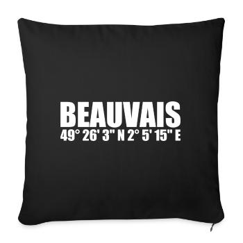 Beauvais coordinates - Sofa pillowcase 17,3'' x 17,3'' (45 x 45 cm) - black - Front