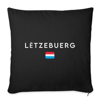 Flag of Luxembourg, Luxembourg pride - Sofa pillowcase 17,3'' x 17,3'' (45 x 45 cm) - black - Front
