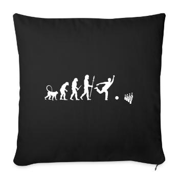 Evolution of Bowling - Sofakissenbezug 45 x 45 cm - Schwarz - Vorne