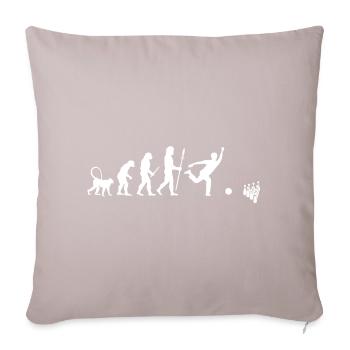 Évolution du bowling - Housse de coussin décorative 45 x 45 cm - taupe clair - Devant