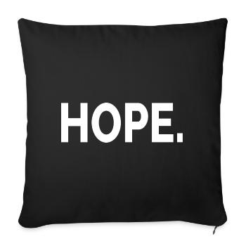 Rétro - Espoir - Housse de coussin décorative 45 x 45 cm - noir - Devant