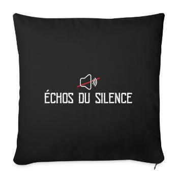 Échos Du Silence - Housse de coussin décorative 45 x 45 cm - noir - Devant