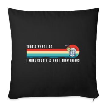Cocktail Boisson Boisson Mixte - Housse de coussin décorative 45 x 45 cm - noir - Devant