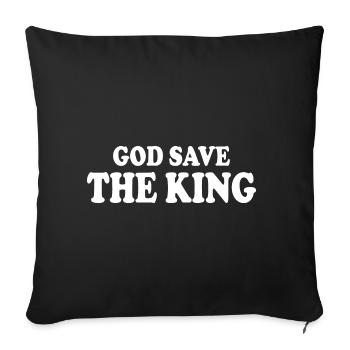 god save the king - Housse de coussin décorative 45 x 45 cm - noir - Devant