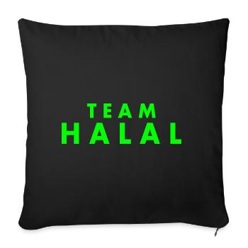 Team halal - Housse de coussin décorative 45 x 45 cm - noir - Devant