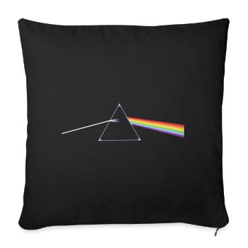 Pink Floyd The Dark Side Of The Moon - Sofa pillowcase 17,3'' x 17,3'' (45 x 45 cm) - black - Front