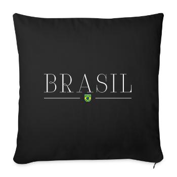 J’adore le Brésil - Housse de coussin décorative 45 x 45 cm - noir - Devant