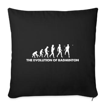 The Evolution Of Badminton - Sofakissenbezug 45 x 45 cm - Schwarz - Vorne