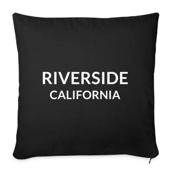 Riverside, Californie, États-Unis - Housse de coussin décorative 45 x 45 cm - noir - Devant