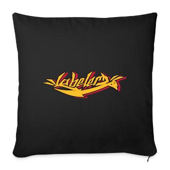 Labelerz Three - Sofakissenbezug 45 x 45 cm - Schwarz - Vorne