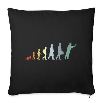 Évolution du dard - Housse de coussin décorative 45 x 45 cm - noir - Devant