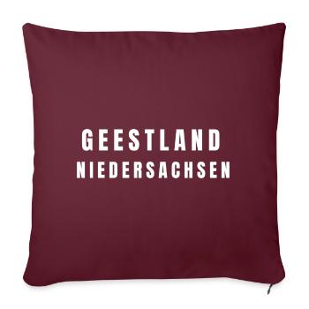Geestland Lower Saxony - Sofa pillowcase 17,3'' x 17,3'' (45 x 45 cm) - burgundy - Front