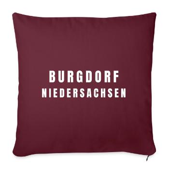 Burgdorf, Lower Saxony - Sofa pillowcase 17,3'' x 17,3'' (45 x 45 cm) - burgundy - Front