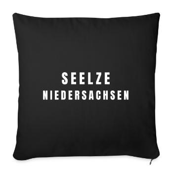 Seelze, Basse-Saxe - Housse de coussin décorative 45 x 45 cm - noir - Devant