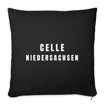 Celle Niedersachsen - Sofakissenbezug 45 x 45 cm - Schwarz - Vorne