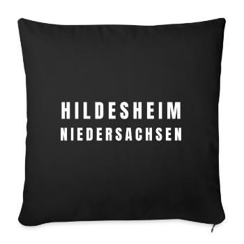 Hildesheim, Basse-Saxe - Housse de coussin décorative 45 x 45 cm - noir - Devant