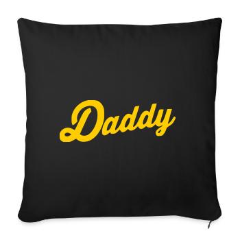 Daddy - Sofa pillowcase 17,3'' x 17,3'' (45 x 45 cm) - black - Front