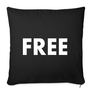 Free - Sofa pillowcase 17,3'' x 17,3'' (45 x 45 cm) - black - Front