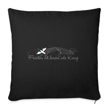 Mieux vaut la paix que la guerre - Housse de coussin décorative 45 x 45 cm - noir - Devant