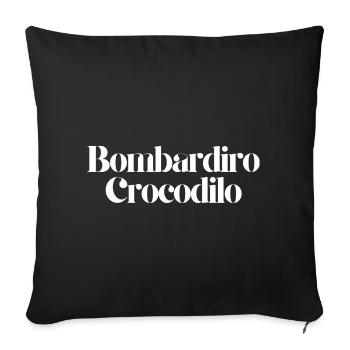 Bombardiro Crocodilo - Housse de coussin décorative 45 x 45 cm - noir - Devant
