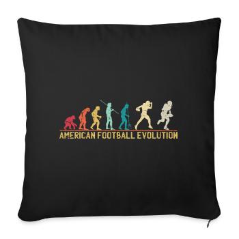 American Football Evolution Design - Sofa pillowcase 17,3'' x 17,3'' (45 x 45 cm) - black - Front