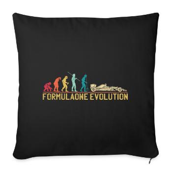 Formulaone Evolution Illustration - Housse de coussin décorative 45 x 45 cm - noir - Devant