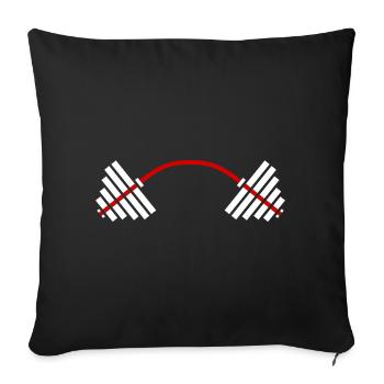 Max Power GYM: Workout & Motivation - Sofakissenbezug 45 x 45 cm - Schwarz - Vorne