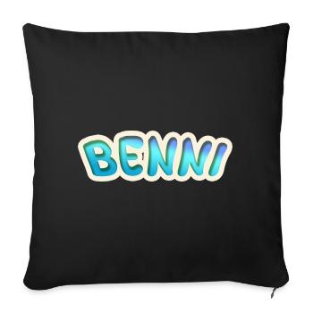 Job Benni - Housse de coussin décorative 45 x 45 cm - noir - Devant