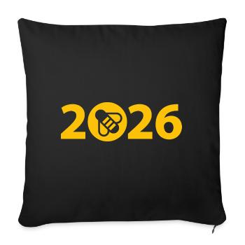Apiculteur 2026, Apiculteur 2026, Ferme d’abeilles 2026 - Housse de coussin décorative 45 x 45 cm - noir - Devant