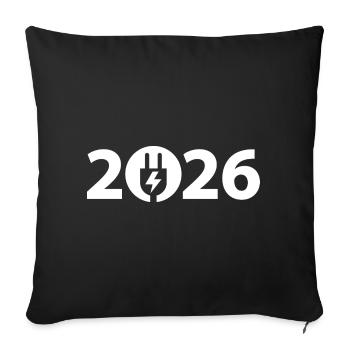 Electrician 2026, Electronics Technician 2026, Electricity 2026 - Sofa pillowcase 17,3'' x 17,3'' (45 x 45 cm) - black - Front