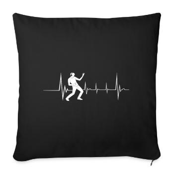Luftgitarre Air Guitar - Housse de coussin décorative 45 x 45 cm - noir - Devant