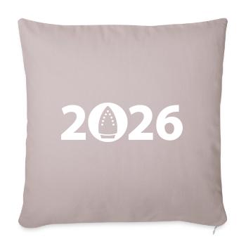 Ironing 2026, Ironing 2026 - Sofa pillowcase 17,3'' x 17,3'' (45 x 45 cm) - light taupe - Front