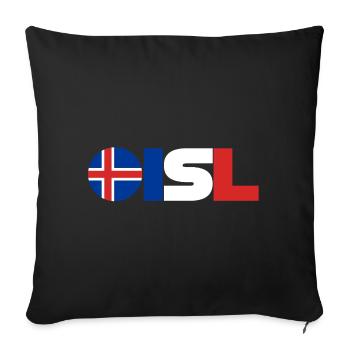 Island - Sofakissenbezug 45 x 45 cm - Schwarz - Vorne