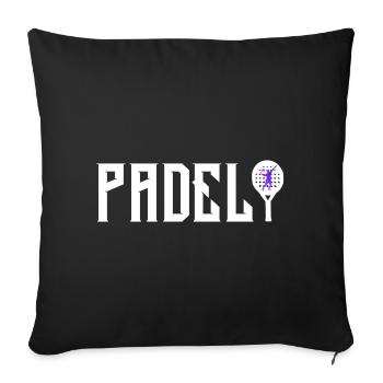 Padel - Housse de coussin décorative 45 x 45 cm - noir - Devant