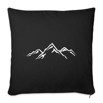 Berg Berge Naturschutz  - Sofakissenbezug 45 x 45 cm - Schwarz - Vorne