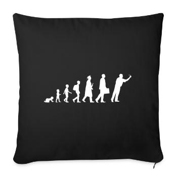 Child to dart player - Sofa pillowcase 17,3'' x 17,3'' (45 x 45 cm) - black - Front
