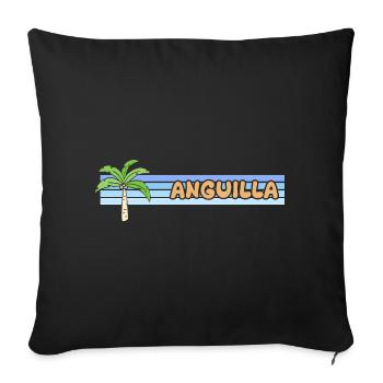 Gift for Anguilla - Sofa pillowcase 17,3'' x 17,3'' (45 x 45 cm) - black - Front
