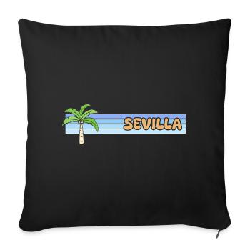 Sonne Sevilla - Sofakissenbezug 45 x 45 cm - Schwarz - Vorne