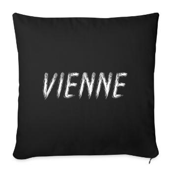 Vienne Brossé Contrasté - Housse de coussin décorative 45 x 45 cm - noir - Devant