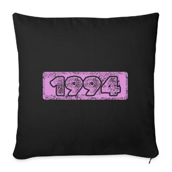 Jahr 1994 - Sofakissenbezug 45 x 45 cm - Schwarz - Vorne