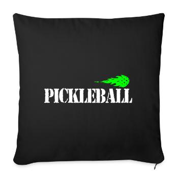 Pickleball - Sofa pillowcase 17,3'' x 17,3'' (45 x 45 cm) - black - Front