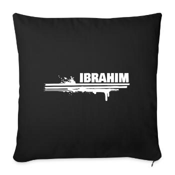 Malerei Ibrahim - Sofakissenbezug 45 x 45 cm - Schwarz - Vorne