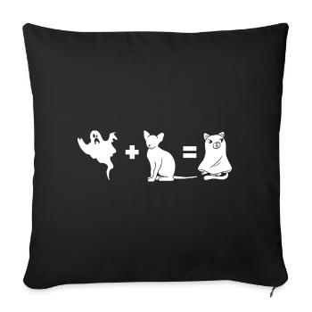 Funny Halloween Dog Ghost Halloween Dog - Sofakissenbezug 45 x 45 cm - Schwarz - Vorne