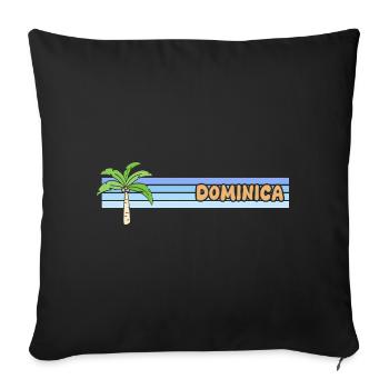 Dominica als Sonne - Sofakissenbezug 45 x 45 cm - Schwarz - Vorne